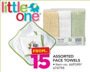 Little One Assorted Face Towels