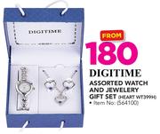 Digitime Assorted Watch And Jewlery Gift Set Heart WT399H
