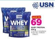 USN Whey Protein Vanilla Or Strawberry-545g Each