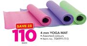 Trojan 4mm Yoga Mat In Assorted Colours-Each