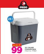 Pride 25Ltr Silver Cooler Box