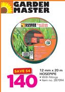 Garden Master 12mmx20m Hose Pipe With Fittings