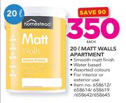 Homestead Matt Walls Apartment-20Ltr