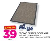 Waltex Promo Berber Doormat 40x60cm In Assorted Colours-Each