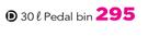Mainstays 30Ltr Stainless Steel Dome Pedal Bin