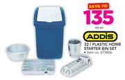 Addis 32Ltr Plastic Home Starter Bin Set-Per Set