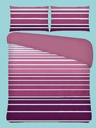 Mainstays Queen Microfibre Stripe Mauve Duver Cover Including 2 Pillow Cases