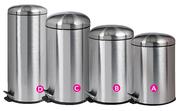 Mainstays 5Ltr Stainless Steel Dome Pedal Bin