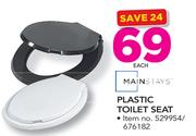Mainstays Plastic Toilet Seat-Each