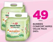Bumbies Comfort Wipes Value Pack-240's Pack Each