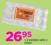 Size 2 Eggs-1.5 Dozen
