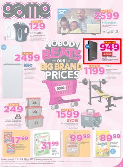 Game Lesotho : Nobody Beats Our Big Brand Prices (11 May - 24 May 2017), page 1