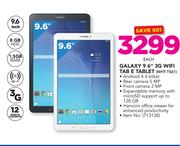 Samsung Galaxy 9.6" 3G WiFi Tab E Tablet WHT T561-Each