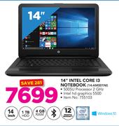 HP 14" Intel Core i3 Notebook 14-AM001NI