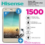 Hisense Dual Sim Smartphone U962 Infinity U962 With Free Bluetooth Headphones