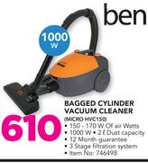 Bennett Read 1000W Bagged Cylinder Vacuum Cleaner MICRO HVC150
