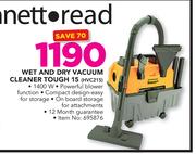 Bennett Read 1400W Wet & Dry Vacuum Cleaner Tough 15 HVC215