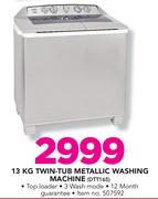 Defy 13Kg Twin Tub Metallic washing Machine DTT165