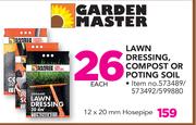 Garden Master Lawn Dressing, Compost Or Poting Soil-Each