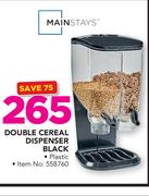 Mainstays Double Cereal Dispenser Black