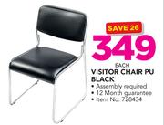 Visitor Chair PU Black-Each
