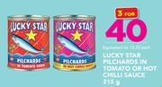 Lucky Star Pilchards In Tomato Or Hot Chilli Sauce-3 x 215g