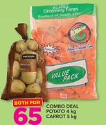 Combo Deal Marketside Potato 4Kg+Rugani Carrot 5Kg