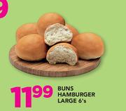 Buns Hamburger Large-6's