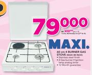 Maxi 60cm 4 Burner Gas Stove MAXI 4B INOX
