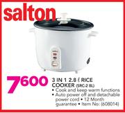 Salton 3 In 1 2.8Ltr Rice Cooker SRC-2 8L