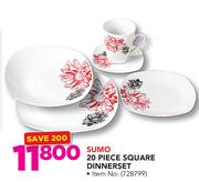 Sumo 20 Piece Square Dinner Set