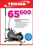 Trojan Strider 130 Elliptical Exerciser Free 2 x 2Kg Dumbell Set