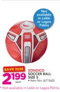 Sondico Soccer Ball Size 5