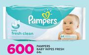 Pampers Baby Wipes Fresh-64's