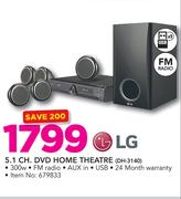 LG 5.1 CH.DVD Home Theatre DH-3140