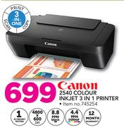 Canon 2540 Colour Inkjet 3 In 1 Printer