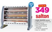 Salton 3 Bar Heater SHH25