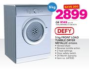 Defy 5Kg Front Load Tumble Dryer Metallic DTD259