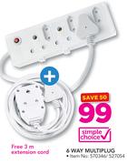 Simple Choice 6 way Multi Plug