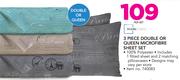 Mainstays 3 Piece Double Or Queen Microfibre Sheet Set-Per Set