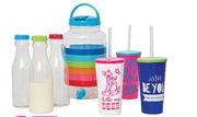 Slogan Bottle With Straw-Each