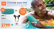 JBL Charge 3 Portable Speaker + JBL In Ear Earphone-Each