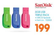 SanDisk 8GB USB Triple Pack