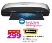 Fellowes A4 Laminator Bundle