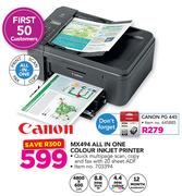 Canon MX494 All In One Colour Inkjet Printer