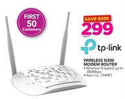 TP-Link Wireless N300 Modem Router-Each
