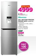 Hisense 340Ltr Bottom Freezer Fridge Inox H340BI-WD