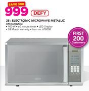 Defy 28Ltr Electronic Microwave Metallic MW M2822MG