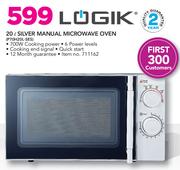 Logik 20Ltr Silver Manual Microwave Oven P70H20L-SES