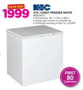KIC 210Ltr Chest Freezer White KCG 210 1